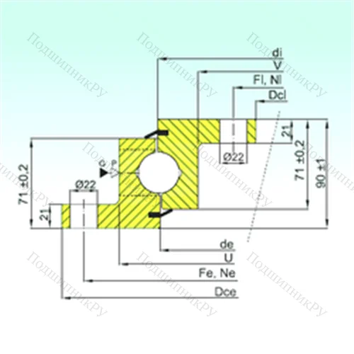 Подшипник шариковый опорно-поворотный NBL.30.1255.201-2PPN