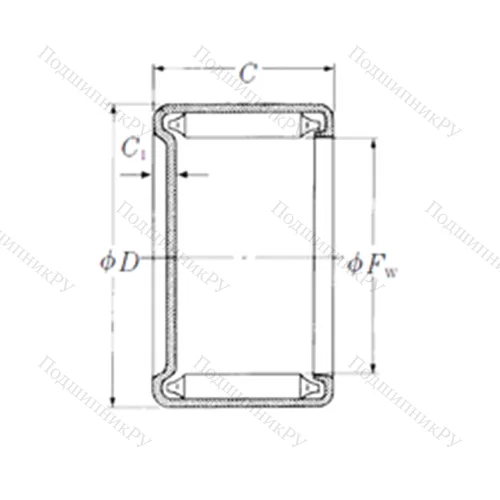 Подшипник игольчатый радиальный MF-48