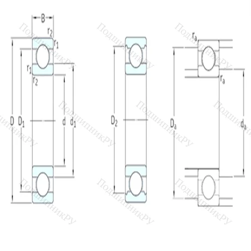 Подшипник шариковый радиальный W 627/6X