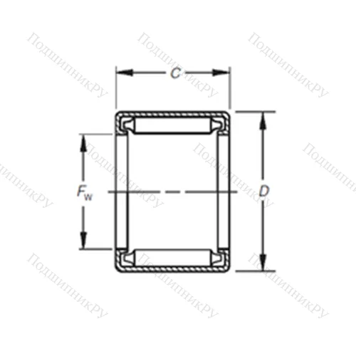 Подшипник игольчатый радиальный B-3224