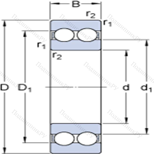 Двухрядные радиальные шарикоподшипники 4302 ATN 9