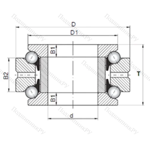 Подшипник шариковый упорно-радиальный 234448