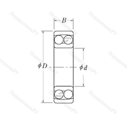 Подшипник шариковый радиальный самоцентрирующийся NMJ 2.1/4