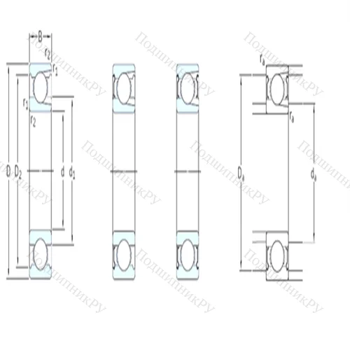 Подшипник шариковый радиальный 317-2Z