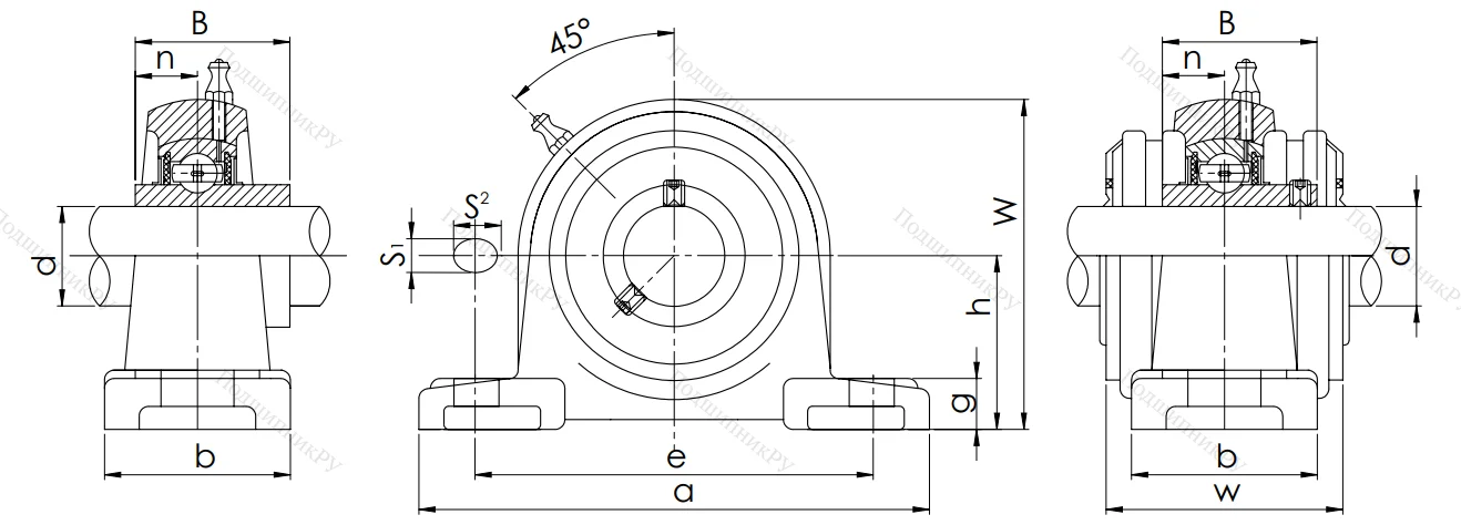 Подшипниковый узел UCP 209
