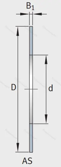 Игольчатый подшипник упорное кольцо AS 1730
