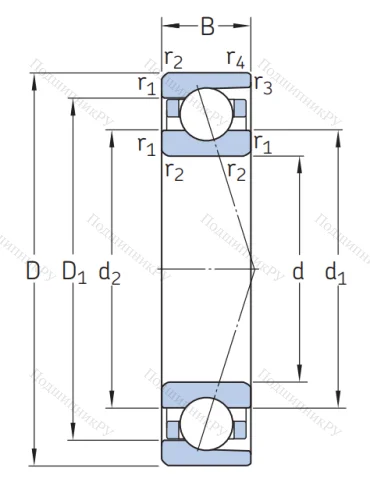 Сверхточный подшипник 7007 ACDGA/P 4A от производителя  SKF