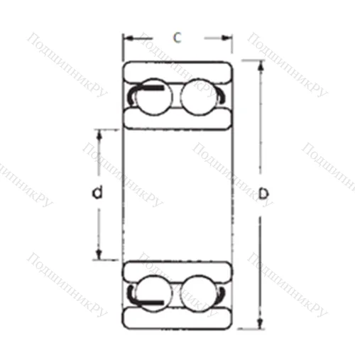 Подшипник шариковый радиальный 4301