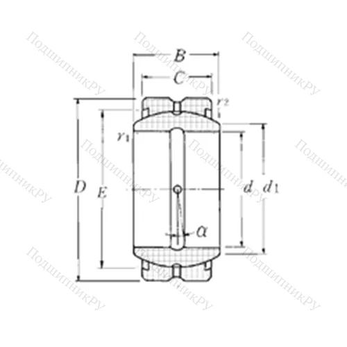 Подшипник скольжения сферический SA 1-70B