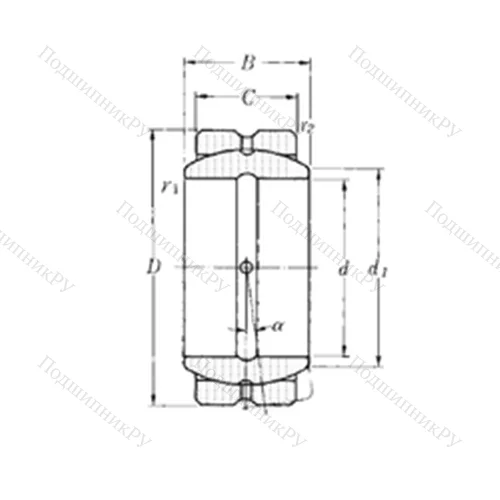 Подшипник скольжения сферический SA 2-48B