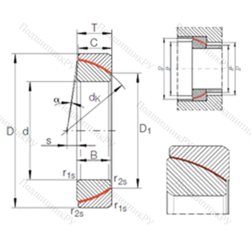 Подшипник скольжения сферический GE 130 SW