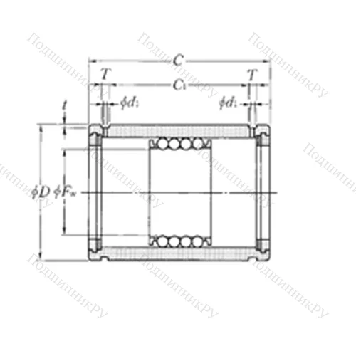Подшипник шариковый линейный KD 253745