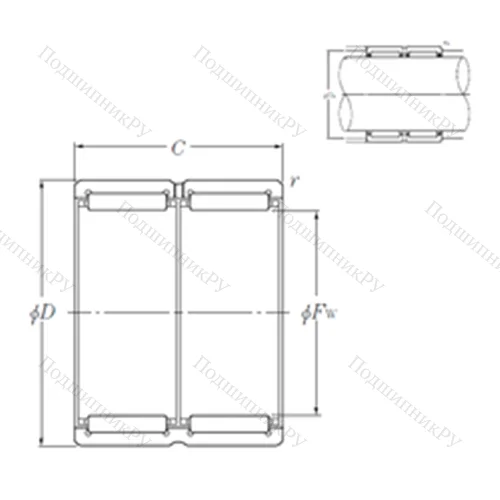 Подшипник игольчатый радиальный RNA 6907R