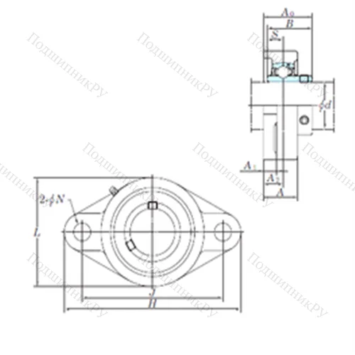 Подшипниковый узел шариковый радиальный UCFL 309-28