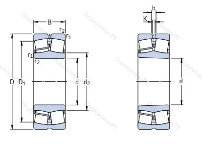 Сферический роликовый подшипник 22217 E/C 3