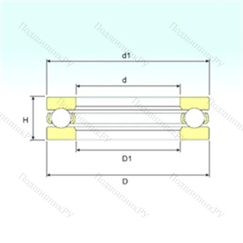 Подшипник шариковый упорный 51136 M