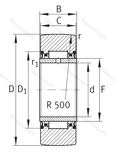 Подшипник NA 22/8 2RSR