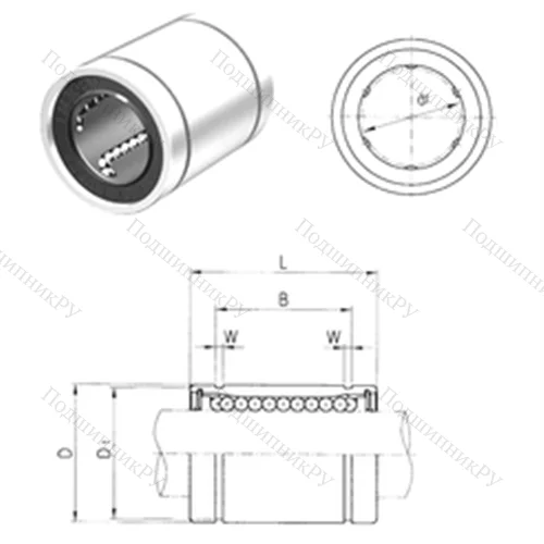 Подшипник шариковый линейный LM 80