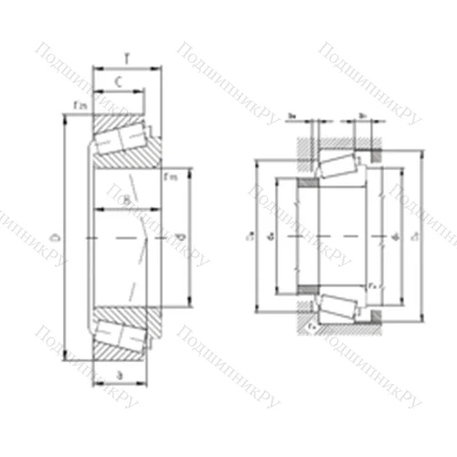 Подшипник роликовый радиально-упорный 32208A