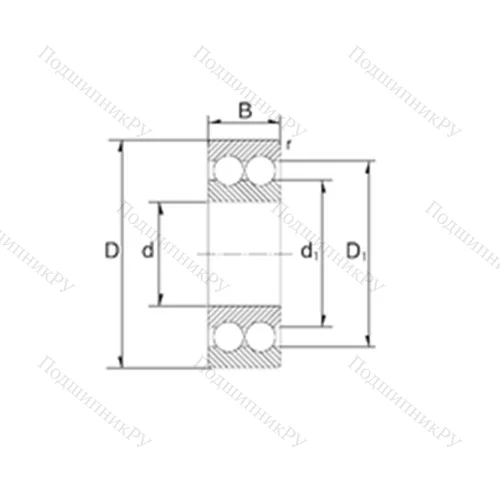 Подшипник шариковый радиально-упорный 3806