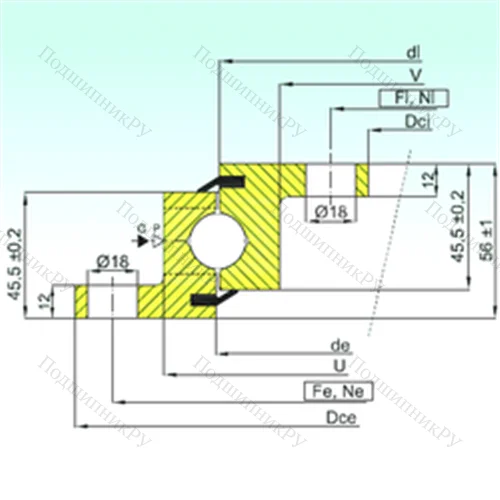 Подшипник шариковый опорно-поворотный NBL.20.0844.201-2PPN