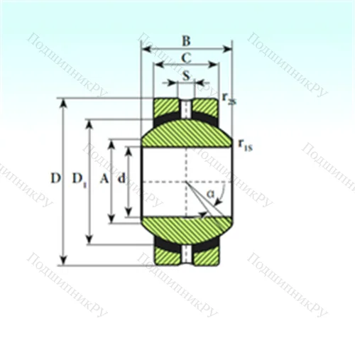 Подшипник скольжения сферический SSR 12