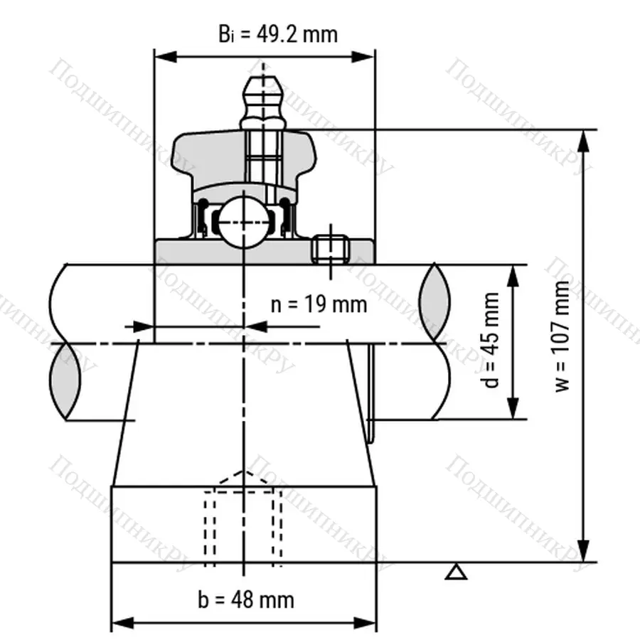 Подшипниковый узел UCPW 209 - Вал: 45 мм