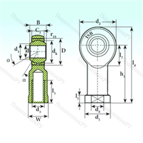 Подшипник скольжения сферический TSF 10.1 C