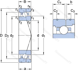Подшипник 71910 CB/P 4AL