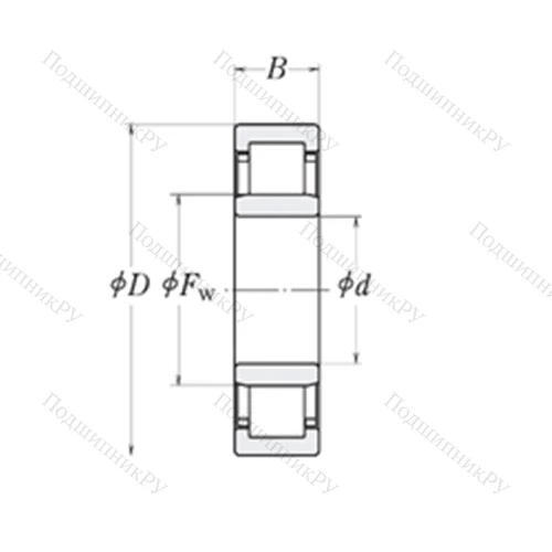 Подшипник роликовый радиальный LLRJ 6.1/2