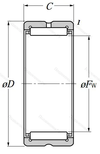 Игольчатый подшипник NK 20/16 R