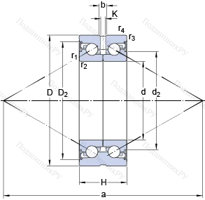 Подшипник BEAS 017047 C-2RSL