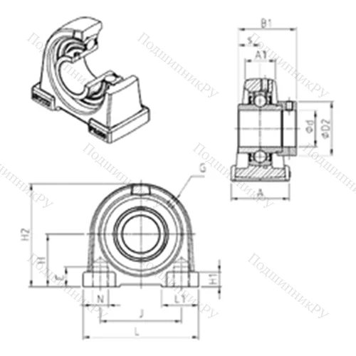 Подшипниковый узел шариковый радиальный EXPA 202