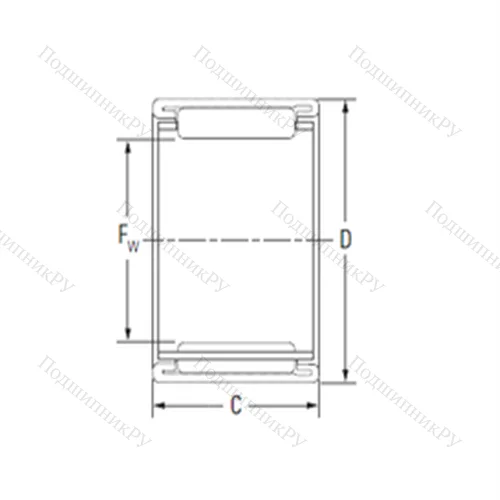 Подшипник игольчатый радиальный BTM 2516