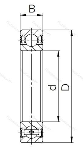 Шариковый однорядный подшипник 180212 (6212 2RS) в Иркутске