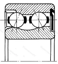 Модификация подшипника 3756206 размер 30x62x23,8 от производителя  ГПЗ-2
