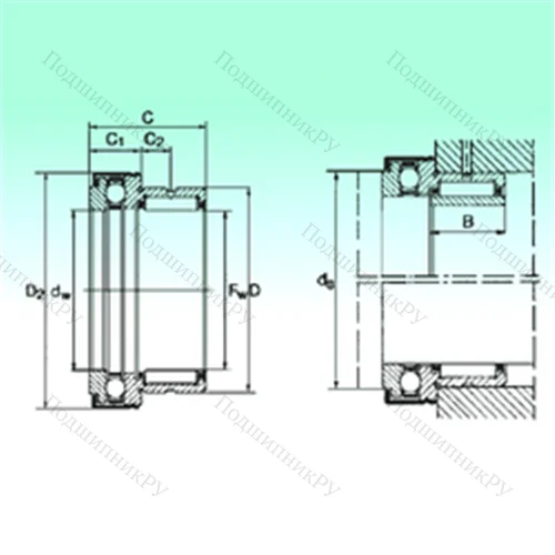 Подшипник комбинированный NKX 17 Z