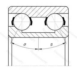 Подшипник 3208/C 2 размер 40x80x30,2