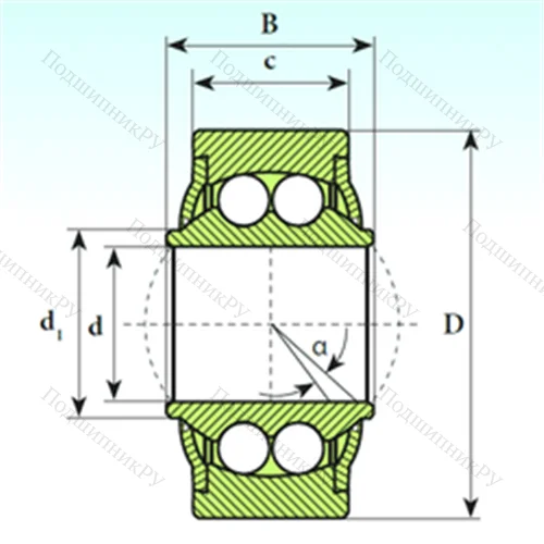 Подшипник шариковый радиальный самоцентрирующийся