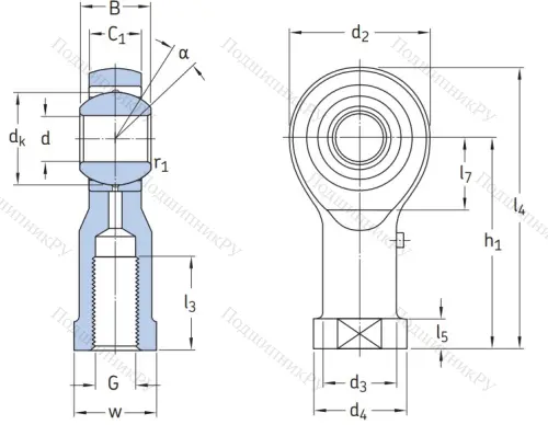Наконечник штока с внутренней резьбой SILKAC 25 M в Иркутске