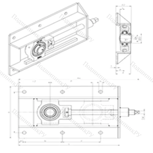 Подшипниковый узел шариковый радиальный UCT 206+WB