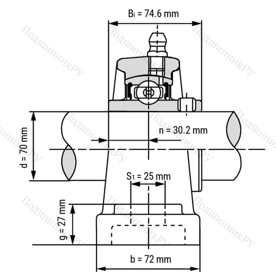 Подшипниковый узел SSUCP 214 - Вал: 70 мм