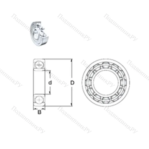 Подшипник шариковый радиальный 16011-2Z