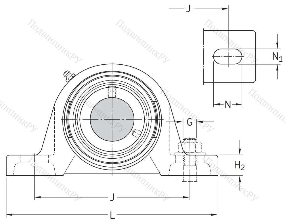 Подшипниковый корпус SY 507 M (P 207)