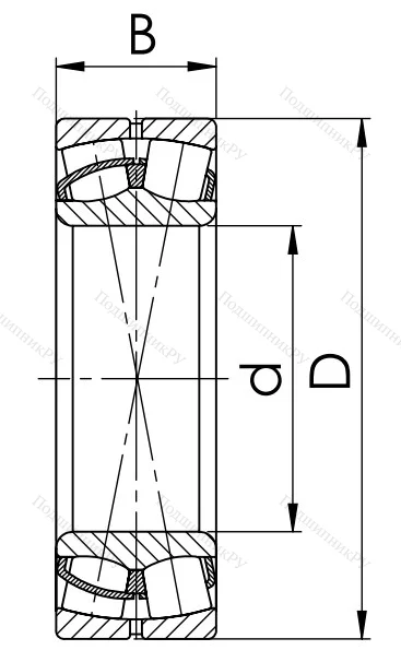 Сферический роликовый подшипник 53608 АН (22308 CW 33)