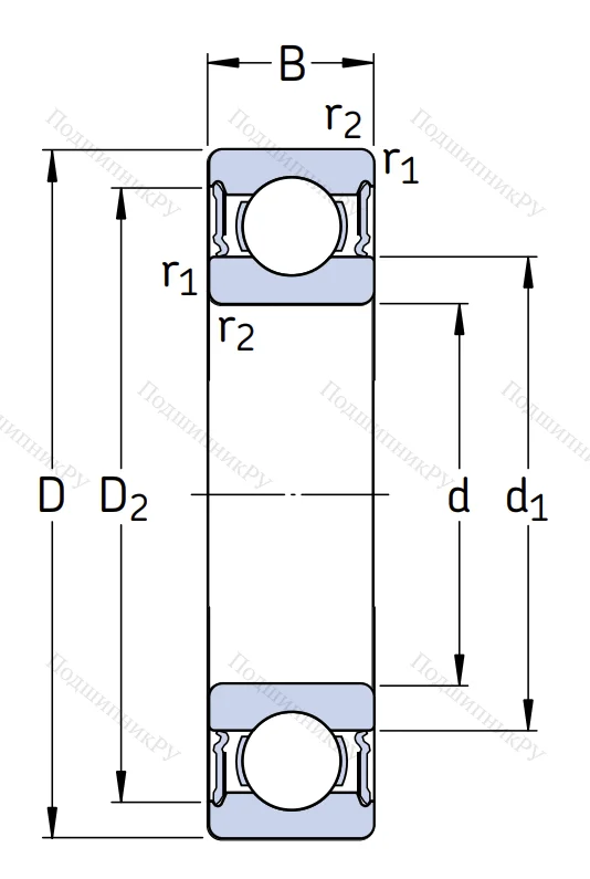 Высокотемпературный подшипник 6209 2RS 1/C 3 GJN