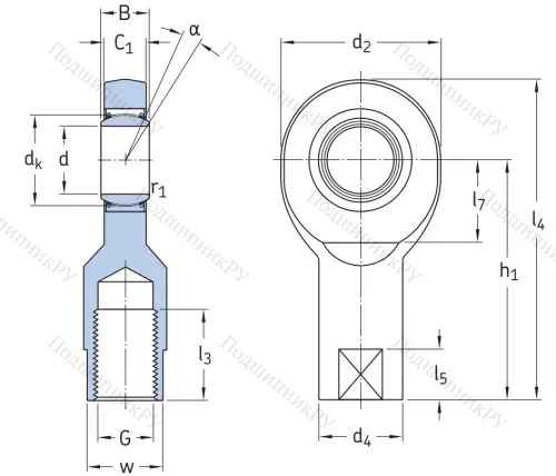 Наконечник штока с внутренней резьбой SI 40 TXE-2LS в Иркутске