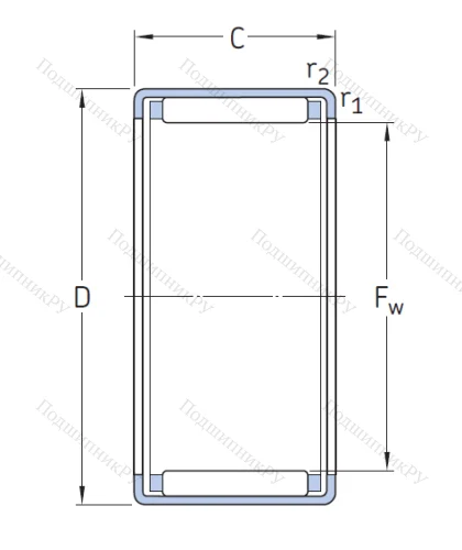 Игольчатый подшипник HK 6020