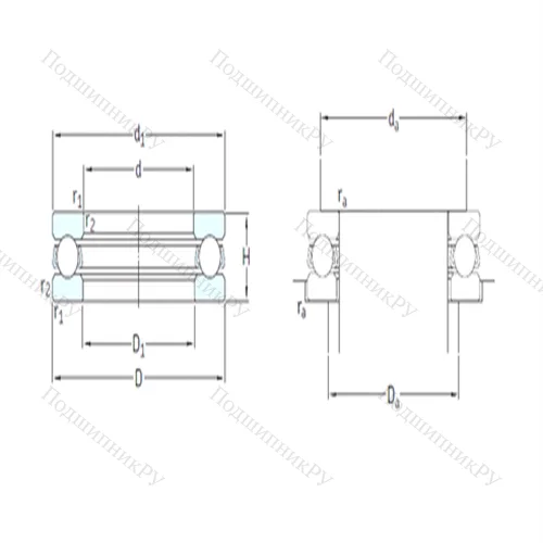 Подшипник шариковый упорный 51122
