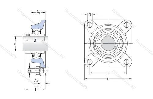Подшипниковый узел FY 50 TF в Иркутске